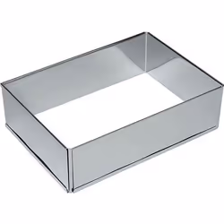 Cadre à pâtisserie extensible - rectangle - inox