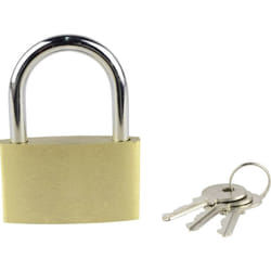 Brüder Mannesmann - Cadenas m 413-50 or-jaune avec serrure à clé