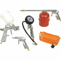 Informations techniques Pression du pistolet de gonflage pour les pneus : 0 - 12 bars Capacité du réservoir à peinture : 0,5 ...