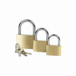 3 cadenas en laiton avec 3 clés 25 mm 30 mm 40 mm Parfait pour verrouiller des portes