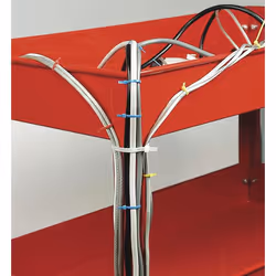 BRÜDER MANNESMANN M13050 serre-câbles Attache-câble à entrée parallèle Bleu, Vert, Rouge, Blanc, Jaune 300 pièce(s)
