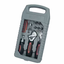 BRÜDER MANNESMANN M29038, Noir, Métallique, Rouge, 37 outils