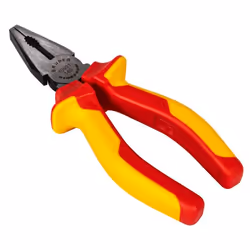 BRÜDER MANNESMANN M10601, Pinces d'électricien, Sulfate de chondroïtine, PVC, Orange, Jaune, 1500 V