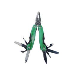 BRÜDER MANNESMANN M10271 pince multi-outils Robuste 9 outils Noir, Vert