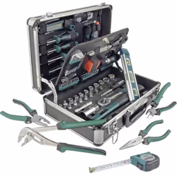 Description générale Cet ensemble d'outils de 90 pièces de Brüder Mannesmann est conçu pour répondre à une variété de travaux ...