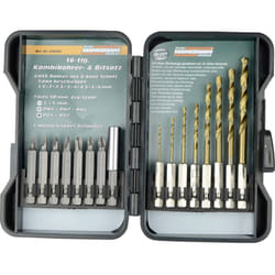 Brüder Mannesmann - M54325 TiN 16 pièces Assortiment de forets et d'embouts