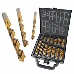 Brüder Mannesmann Ensemble de forets en acier rapide 99 pcs Titanium