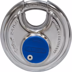 ABUS 05584, Cadenas rond, Verrouillage par clé, Clés semblables, Garage, Portail, Acier inoxydable, 6 cm