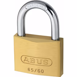 ABUS 65/60 KD, Cadenas conventionnel, Verrouillage par clé, fermeture différente, Laiton, Laiton, Acier trempé