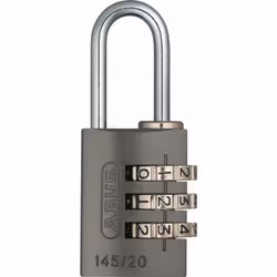 Cadenas à combinaison ABUS aluminium 145/20 Titanium B/DF - 0054915