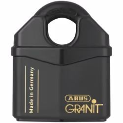 Cadenas blindé ABUS Granit : un des modèles les plus sûrs et fiables du marché. Gros cadenas composé de 7 disques de verrouil ...