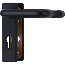 ABUS KFG, Poignée et serrure porte d'entrée, Acier, Noir, Pour droitier, Mat, Noir