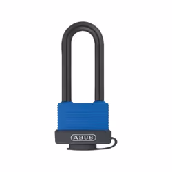 ABUS Cadenas Aqua Safe 70IB, Cadenas conventionnel, Verrouillage par clé, fermeture différente, Noir, Bleu, Laiton, En forme  ...