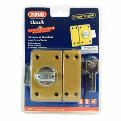 Verrou de sécurité de porte à bouton ABUS CLKCB40BC - Cylindre 40mm - Niveau de sécurité 5