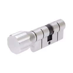 Cylindre à bouton EC-S NP 30x30mm nickelé perle varié débrayable avec 5 clés Protégez votre porte d'entrée avec un cylindre d ...