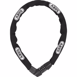 ABUS 48566, Antivol à chaîne, Noir, Blanc, Acier trempé, Combinaison à 4 chiffres, 850 mm, 1,05 kg