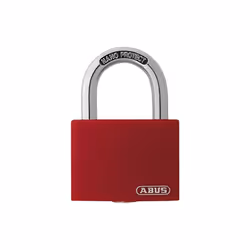 ABUS T65AL/40, Cadenas conventionnel, Verrouillage par clé, fermeture différente, Boîte à outils, Rouge, Aluminium