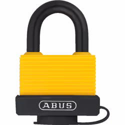 ABUS 70AL/45, Cadenas conventionnel, Verrouillage par clé, fermeture différente, Noir, Jaune, Aluminium, 5,5 cm