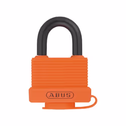 ABUS 70AL/45, Cadenas conventionnel, Verrouillage par clé, fermeture différente, Noir, Orange, Aluminium, Acier