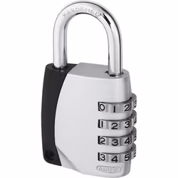 ABUS 53510, Cadenas conventionnel, Verrouillage à combinaison, Valise, Blanc, Acier, Zinc, Acier