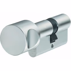 Cylindre de serrure à bouton-poucier - ABUS - 54425 - Nickel Nacré - Gris - Système classique