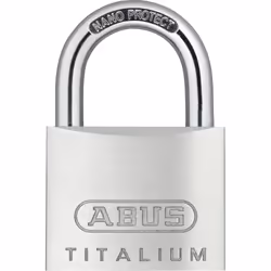 ABUS 64TI/45, Cadenas conventionnel, Verrouillage par clé, fermeture différente, Argent, Aluminium, Acier