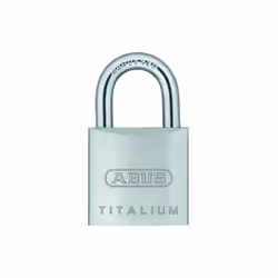 ABUS 64TI/50, Cadenas conventionnel, Verrouillage par clé, fermeture différente, Argent, Aluminium, Acier trempé
