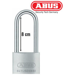 Abus - Cadenas Titalium Argent 50 Anse 80 mm 50