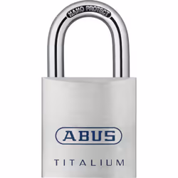 ABUS 80TI/45, Cadenas conventionnel, Verrouillage par clé, fermeture différente, Portail, Boîte à outils, Aluminium, Aluminiu ...