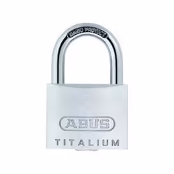 Cadenas 64 Titalium ABUS - 60 x 90.5 x 19 mm - entrouvrant - 64TI/60 KA - Boîtier massif en aluminium spécial Titalium Anse e ...