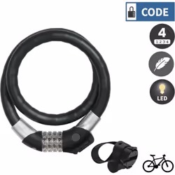 Antivol velo abus à code lumineux pour un maximum de confort d'utilisation LES + PRODUIT : N'oubliez plus votre clé de vélo : ...