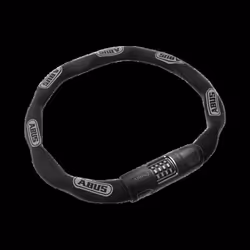 ABUS 8808C/85, Antivol à chaîne, Noir, Synthétique, Acier trempé, Combinaison à 4 chiffres, 850 mm