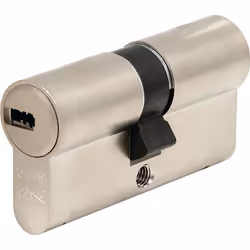 Cylindre double profilé - ABUS - EC660NP - 45/45 mm - Nickelé mat - Carte de sécurité