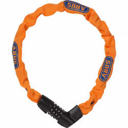 ABUS Tresor 1385/75, Antivol à chaîne, Orange, Acier, Combinaison à 4 chiffres, 750 mm, 6 mm