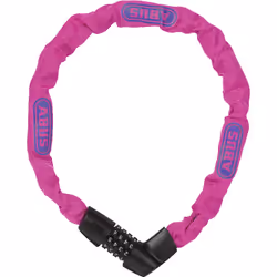 ABUS Tresor 1385/75, Antivol à chaîne, Rose, Acier, Combinaison à 4 chiffres, 750 mm, 750 g