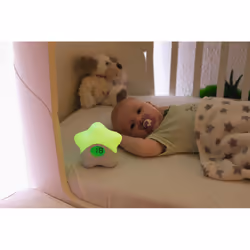 ABUS Nachtlicht mit Temp. lumière de nuit pour bébé Autonome Bleu, Vert LED