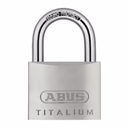 ABUS 64TI/50, Cadenas conventionnel, Verrouillage par clé, fermeture différente, Argent, Aluminium, Acier trempé