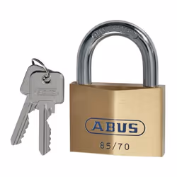 Cadenas en laiton, résistant à la corrosion et résistant grâce au double verrouillage (à partir de 30 mm) et étrier en acier  ...
