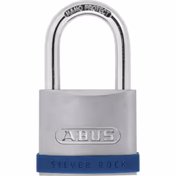 ABUS Silver Rock 5, Cadenas conventionnel, Verrouillage par clé, Bleu, Argent, Zinc, Acier trempé, 1 pièce(s)
