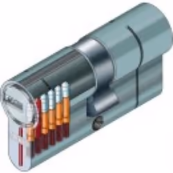 Cylindre D6 PS 30 x 50 Nickelé avec protection par pré-casse 5 clés réversibles et code card