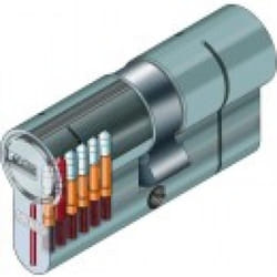 Abus - Cylindre D6 ps 30 x 70 Nickelé avec protection par pré-casse 5 clés réversibles et code card