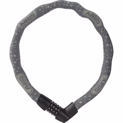 ABUS 88010, Antivol à chaîne, Gris, Plastique, Acier, Acier trempé, Combinaison à 4 chiffres, 750 mm