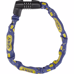 ABUS 88011, Antivol à chaîne, Bleu, Vert, Plastique, Acier, Acier trempé, Combinaison à 4 chiffres, 750 mm
