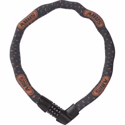 ABUS 88012, Antivol à chaîne, Gris, Orange, Plastique, Acier, Acier trempé, Combinaison à 4 chiffres, 750 mm