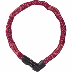 ABUS 88013, Antivol à chaîne, Rose, Plastique, Acier, Acier trempé, Combinaison à 4 chiffres, 750 mm