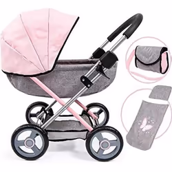 Poussette de poupée - BAYER DESIGN - COSY - Pliable - Bicolore - Pour poupées jusquà 46 cm