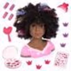 Tête à coiffer BAYER DESIGN - Charlène Super Model - Cheveux bouclés avec maquillage