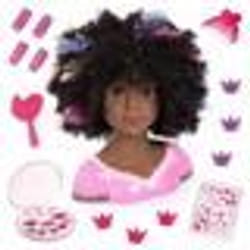 Tête à coiffer BAYER DESIGN - Charlène Super Model - Cheveux bouclés avec maquillage