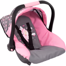 Siège Auto de Poupée - BAYER DESIGN - Gris et Rose - Fille