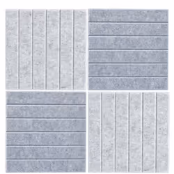 Panneaux en feutre pour mur - Lot de 4, 30 x 30 cm Lot de 4 panneaux en feutre pour mur : Organisez votre bureau ou votre mai ...